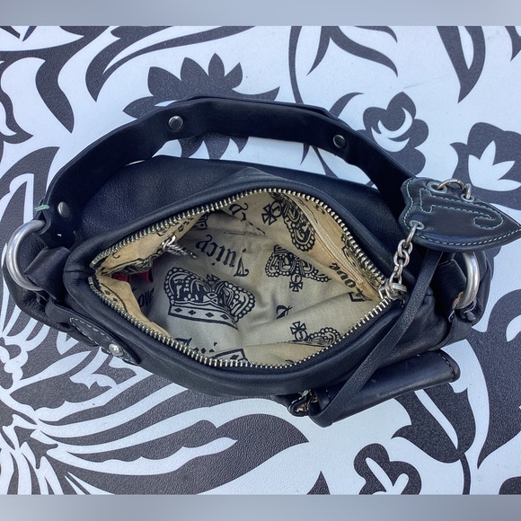 EUC Vintage Y2K Juicy Couture Rare Black Leather Gorgeous Bag - Picture 7 of 7